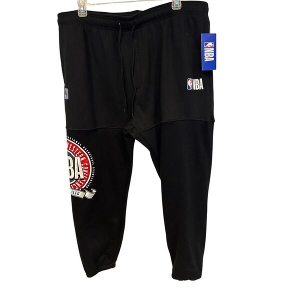 NBA National Basketball Association Black Jogger 2X Elastic Waist NEW with Tags‎ - Picture 2 of 5